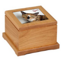 6" x 6" Red Alder Pet Urn w/Routed Top